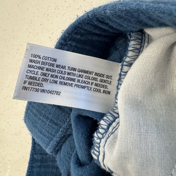 Cat & Jack Denim Blue Baby Shorts Size 18 Months 100% Cotton - Picture 4 of 4